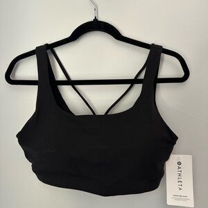 Athleta Women's Sleek Black Sports Bra
